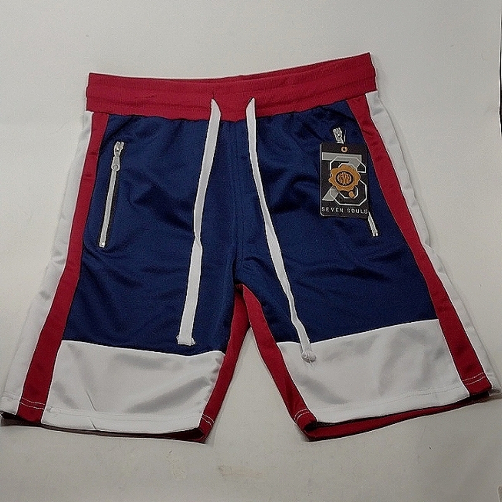 Seven Souls Men's Zipper Pocket Running Shorts